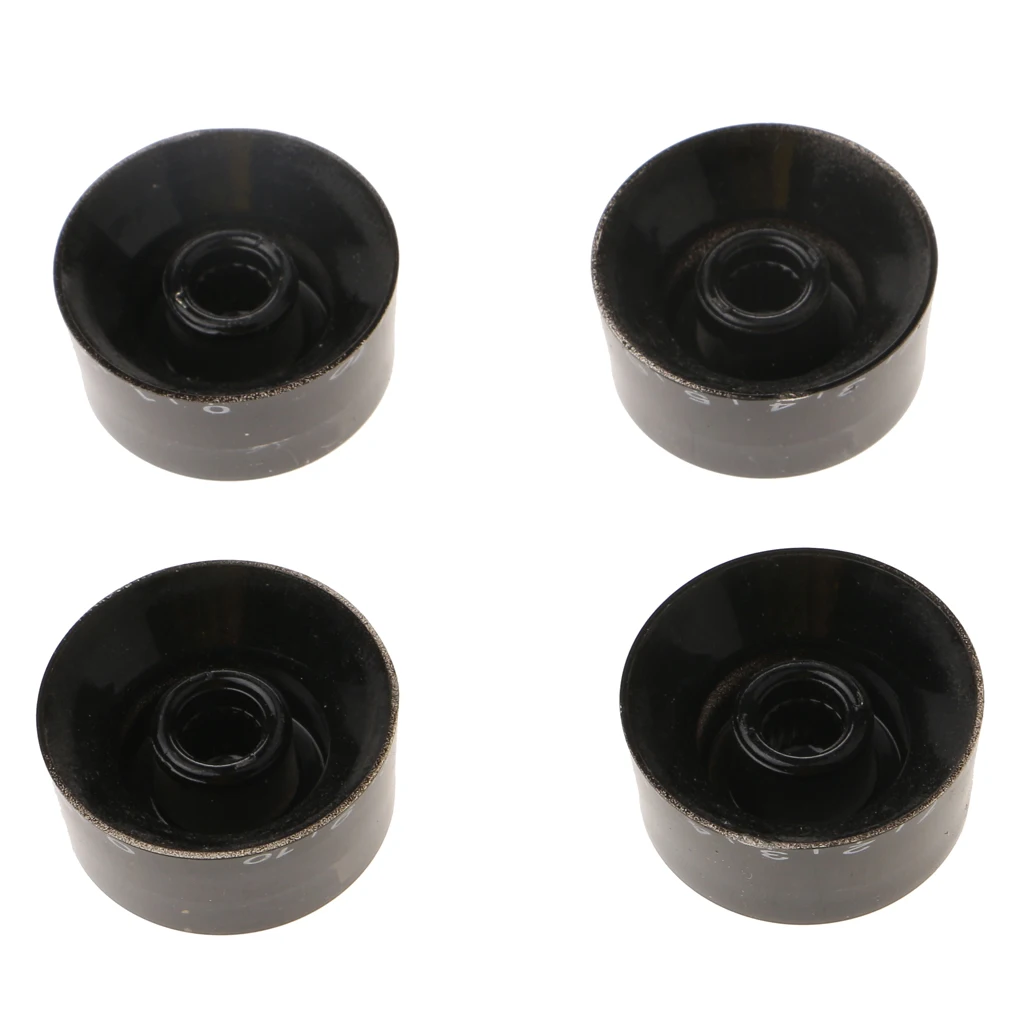 Kit of 4pcs Black Volume And Tone Knobs Spare Accessory for 