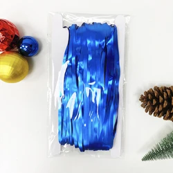 Matte Rainbow Rain Fringe Curtain for Party and Wedding Decoration, 2m (Matte dark blue)
