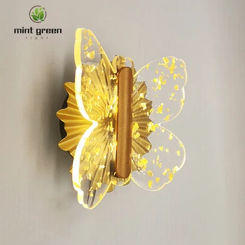

Modern wall lighting for Living Room Bedroom Bedside LED Sconce Butterfly shape Lamp Aisle Lighting decoration