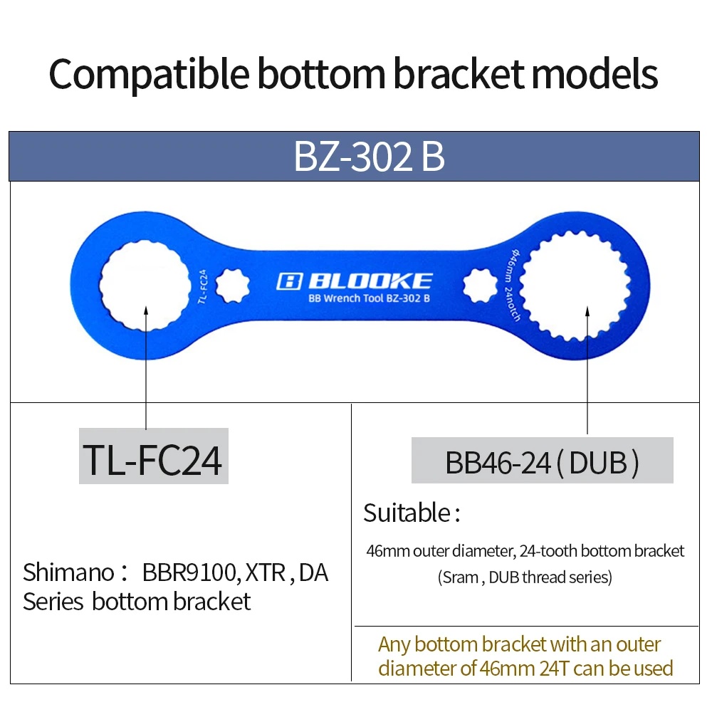 MTB Bike Bottom Bracket Wrench Repair Removal Tool For MT800 BB52
