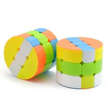 3 x3x3 разноцветный цилиндр магический куб экологический ABS головоломка игрушка куб для детей и взрослых волшебные кубики хороший рождественский подарок