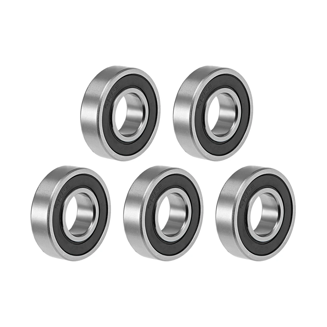 

uxcell R8-2RS Ball Bearing 1/2"x1-1/8"x5/16" Double Sealed ABEC-3 Bearings 5pcs