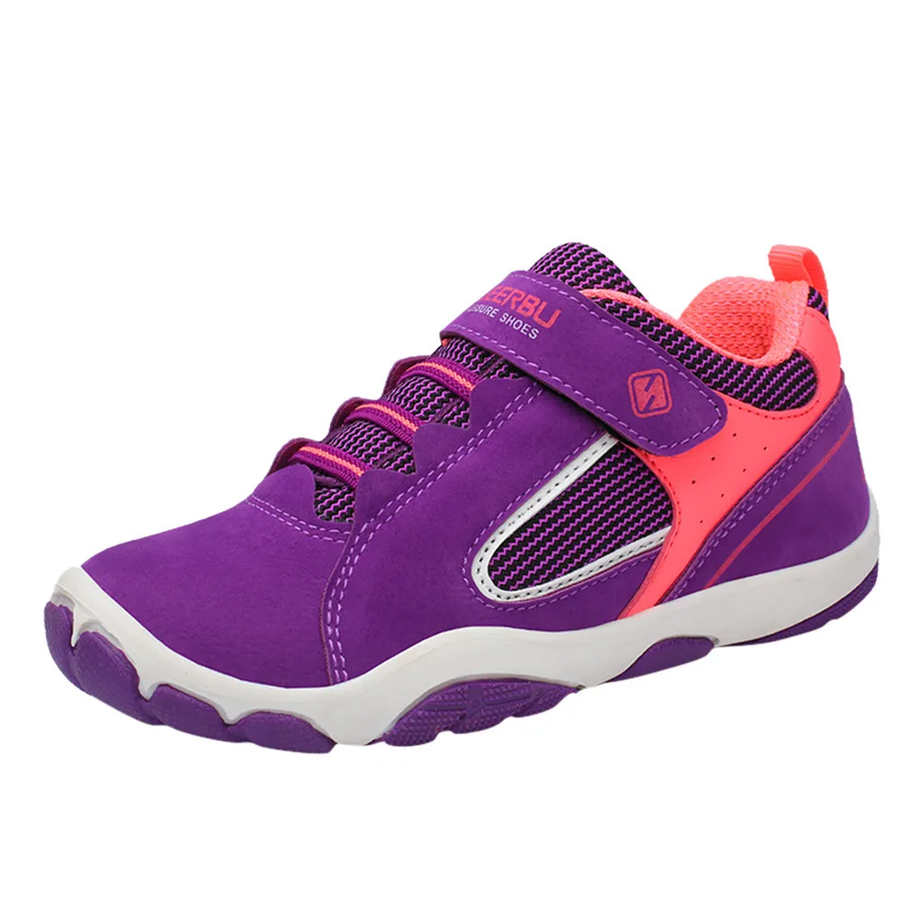 Toddler's Leisure Shoes Breathable Children's Boys and Girls Shoes Sneaker Boys Girls Fashion Sports Casual Shoes 482 - Цвет: Фиолетовый