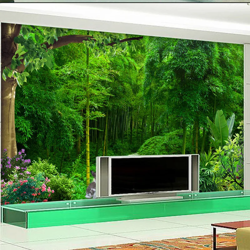 Custom-3D-Mural-Wallpaper-Living-Room-Bedroom-Sofa-TV-Background-Wallpaper-Green-Bamboo-Green-Fresh-Photo (1)