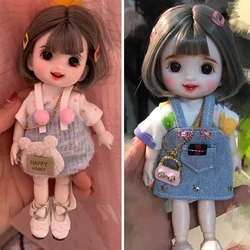 BJD – poupée fille mignonne de 16cm, avec ensemble complet de tenues, maquillage du visage peint à la main, meilleurs jouets cadeaux pour enfants, 1/8 
