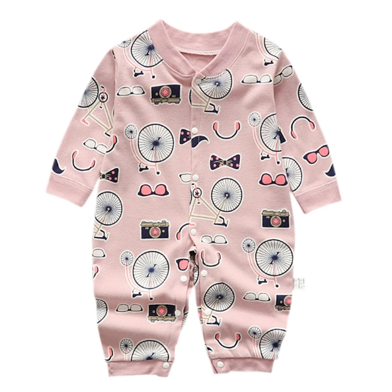 

HAutumn Newborn Infant Rompers Baby Boy Girl Casual Floral Print Outfits Cotton Romper Jumpsuit Clothes Baby Clothing 3-12M