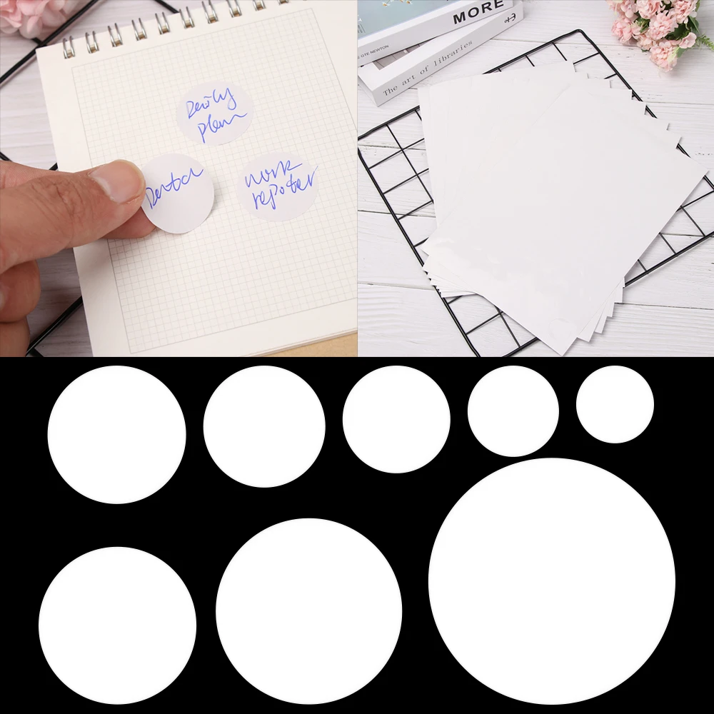 1 Sheet A4 Round Self Adhesive Die-Cut Sticker Paper Labels Circular A4 For  Laser Or Inkjet Printer Sticker Office School Supply