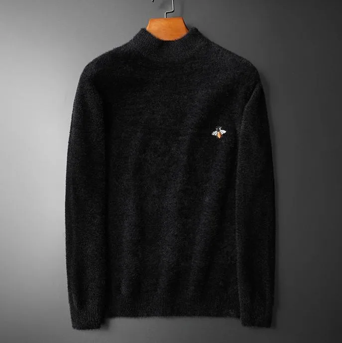Новинка, мужские Роскошные зимние популярные классические повседневные свитера с вышивкой пчелы, пуловер, Азиатские размеры, высокое качество, Drake# M68 - Цвет: 2