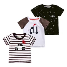 Летняя одежда новая стильная футболка с короткими рукавами модная детская одежда для маленьких мальчиков от 2 до 7 лет детская футболка из чистого хлопка