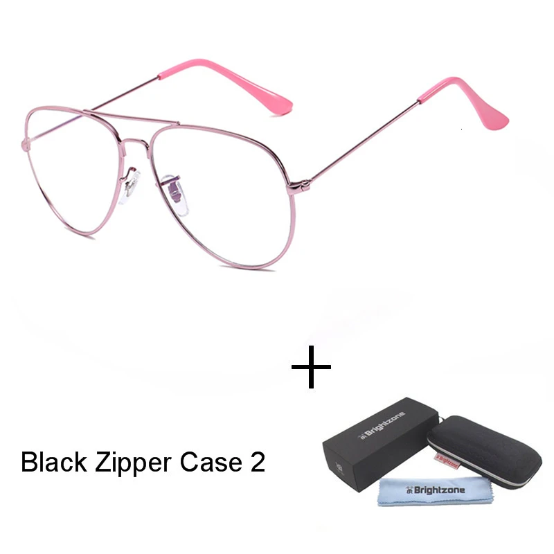 Pink Case 2 Brightzone восстановление Винтаж пилот древних способов полный обод рамки обороны синий светильник Блокировка Компьютерная Защита очки - Цвет оправы: Pink Case 2