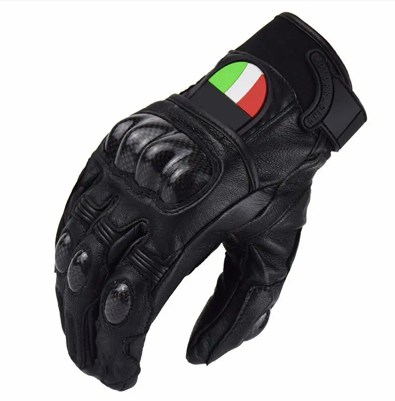 

Mountain Bike Riding Carbon Fiber Genuine Leather Gloves Motor New Offroad Motocross Motorbike guantes luvas