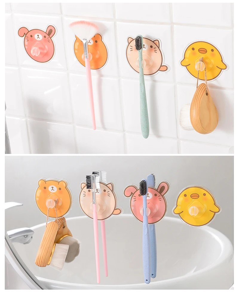 

New Upgraded Toothbrush Holder Creative Cartoon Animal Razor Storage Rack Children's Toothbrush Rack Bathroom Accessories