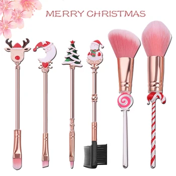

1Set Fairy Makeup Brush Set Magic Makeup Brush With Xmas Handle Blush Foundation Blender Eyebrow Eyehadow Brush Xmas Gift Set
