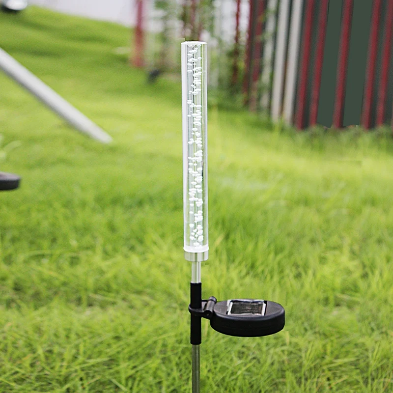 

2 Piece Garden Solar Light Outdoor Solar Crystal Rod Light RGB Color Changing Solar Energy for Garden Terrace Backyard Decorativ