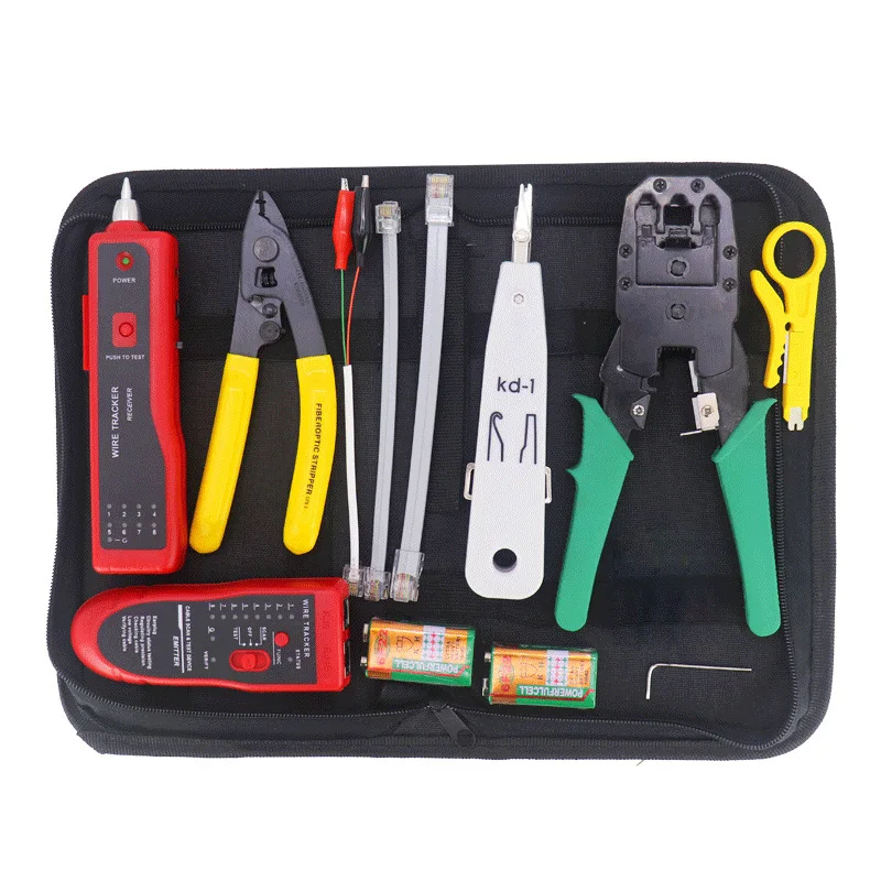 Network Repair Tool Kit Computer Maintaince Tools Cable Tester Tracker Lan Wire Stripper Cutter RJ45 Crimper Pliers | Компьютеры и