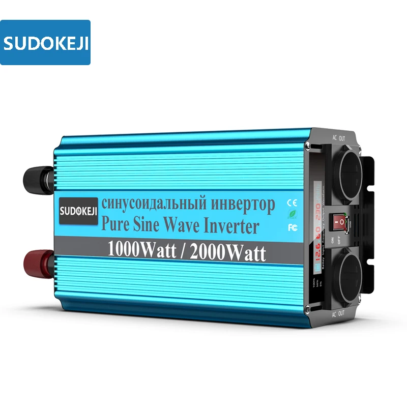 inverter 12V 24V to AC 220V-240V 1000W Car Power Charger Converter Transformer Vehicle Pure Sine Wave convertisseur