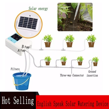 

Garden Drip Irrigation Watering System 1/2 Pump Controller Timer System Solar Intelligent Automatic Watering Device for Plants
