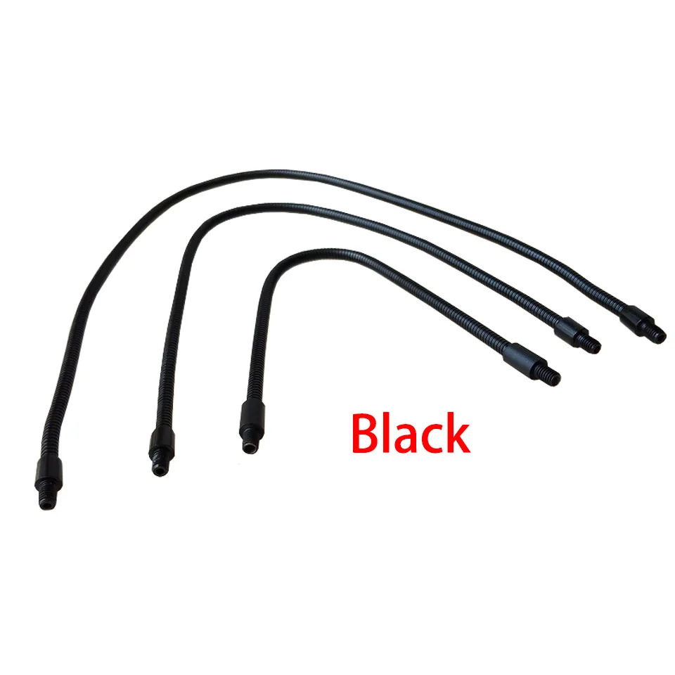 LED 구스넥 M4 블랙 실버 마이크 포지셔닝 호스, 외부 이빨 2 개, M4 유연한 스네이크 튜브, 10 cm, 20 cm, 30 cm, 40cm