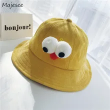 Женские милые Панамы Kawaii С мультяшными глазами в японском стиле для девочек, простая универсальная женская шапка Harajuku, модная облегающая