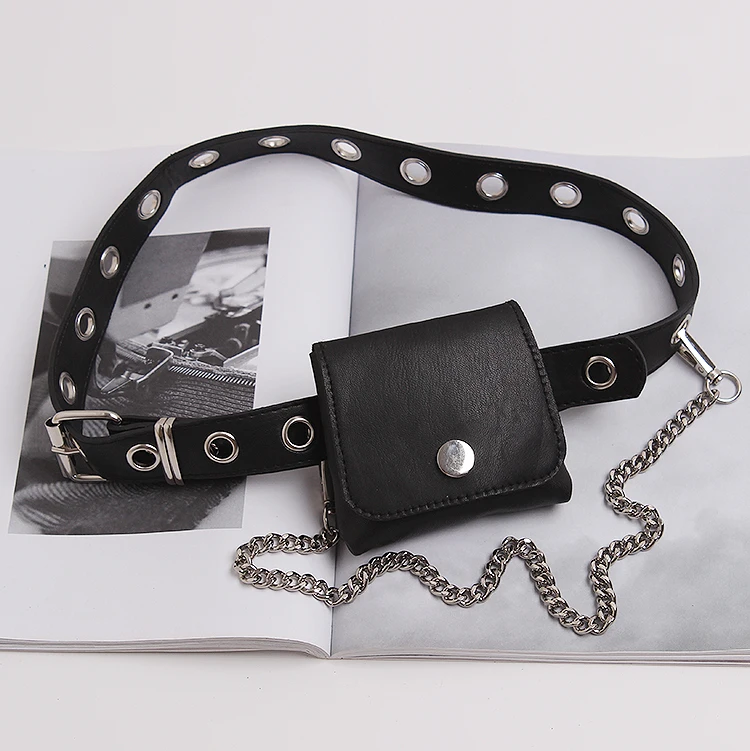 XITAO полый мини небольшой пакет пояс съемный Многофункциональный черный пояс с цепочкой 2019 Осенняя Новая модная женская сумка GCC1406