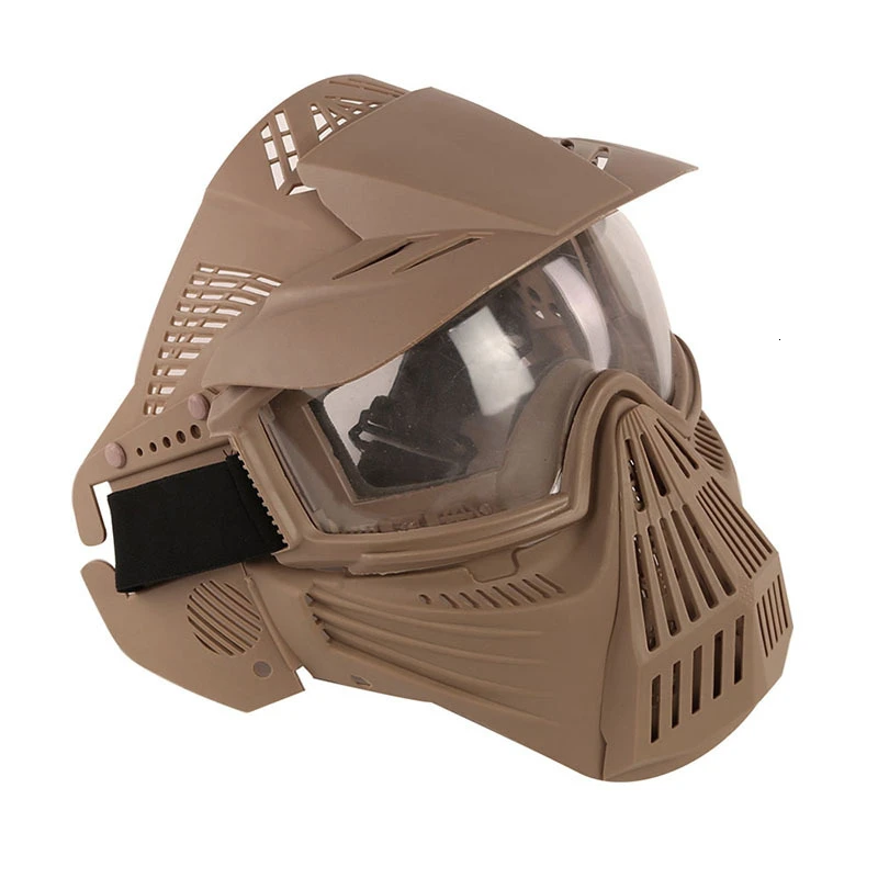 Профессиональный тактический шлем полный-покрытый военный Пейнтбольный шлем ветрозащитный Сноуборд Лыжный шлем наружная Спортивная безопасность - Цвет: Brown