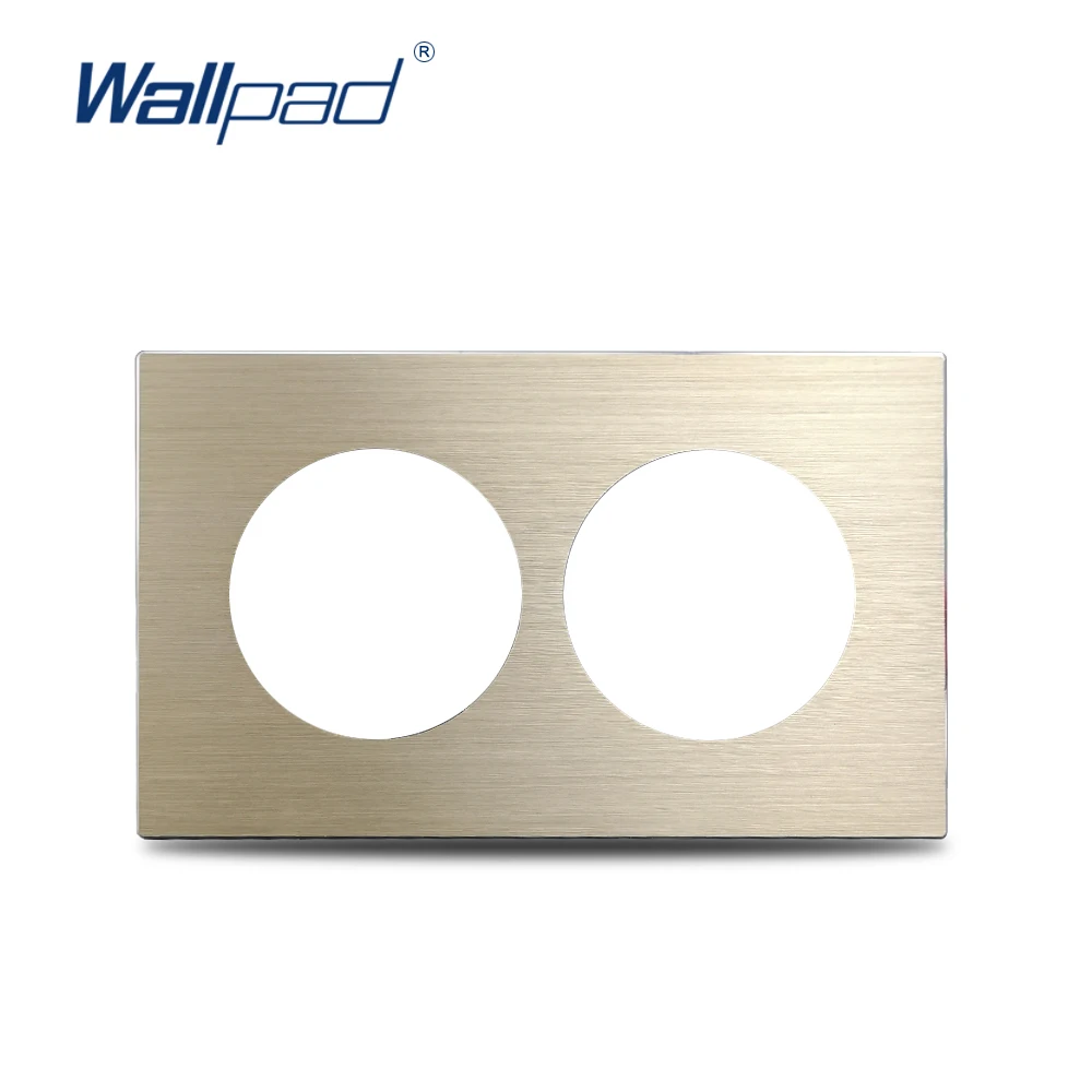 Wallpad двойной алюминиевый каркас черный серебристый золотой 3x6 пластина для L6