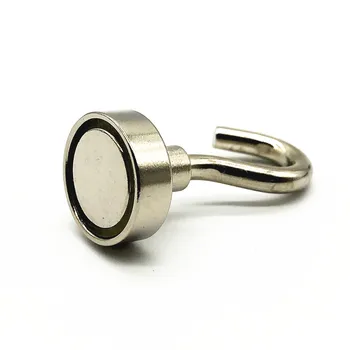 

PTSNET Super Strong Neodymium Magnet Magnetic Hook Hanger Key Coat Cup Hanging Hanger for Home Storage 16mm Diameter 5kg Power