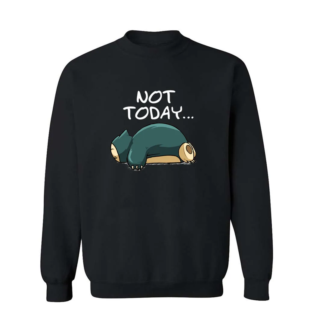 3D печать Snorlax Покемон Zelda Not Today уличные мужские толстовки-худи Harajuku толстовки хип