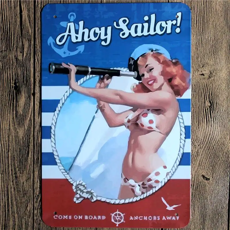 Шоколад Американский Ретро плакат Pin Up Girl жестяная вывеска Украшение Металлическая винтажная настенная декоративная табличка металлическая живопись жестяная вывеска Настенный декор - Цвет: Шоколад