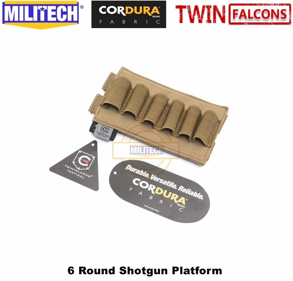 MILITECH TWINFALCONS TW 500D Delustered Cordura Molle Crye CP 6 патронов ружье оболочки платформы патронов мешок эластичная лента патронов база