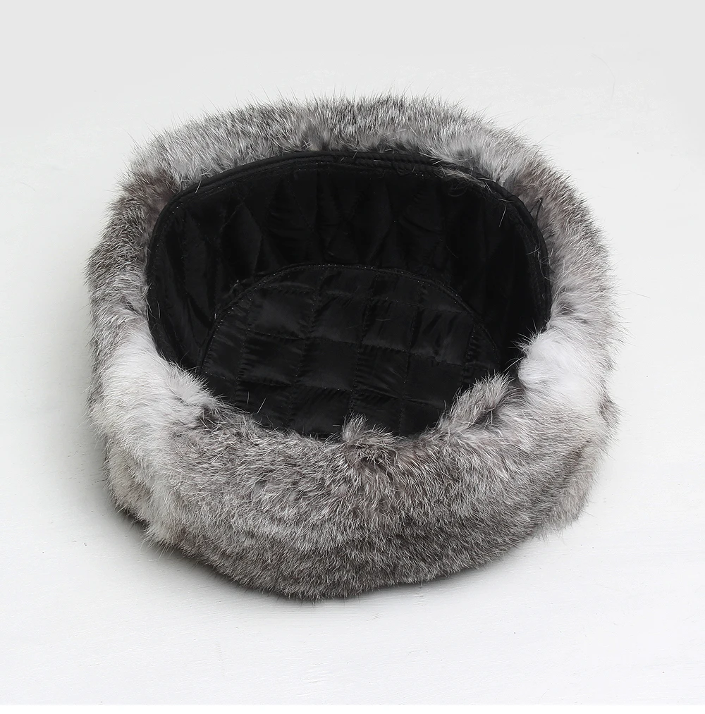 Winter women's natural rabbit fur hats lady 100%genuine real rabbit fur caps brand fashion real Leather hats retail wholesale