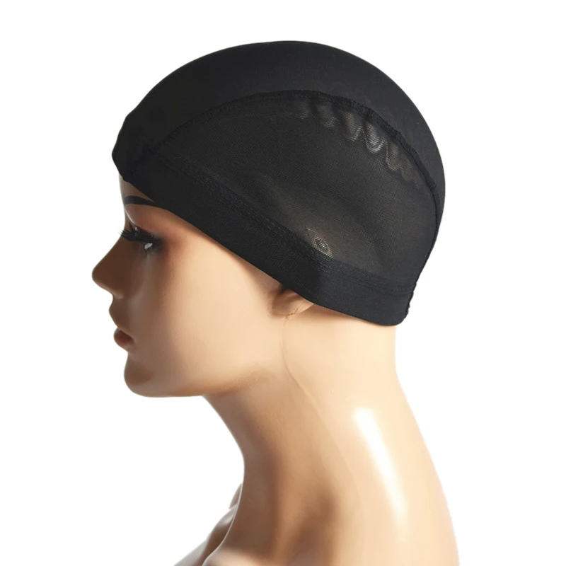 S/M/L Black Spandex Mesh Dome Wig Cap Easier Sew Hair Stretchable Weaving Cap Glueless Wig Caps For Making Wigs