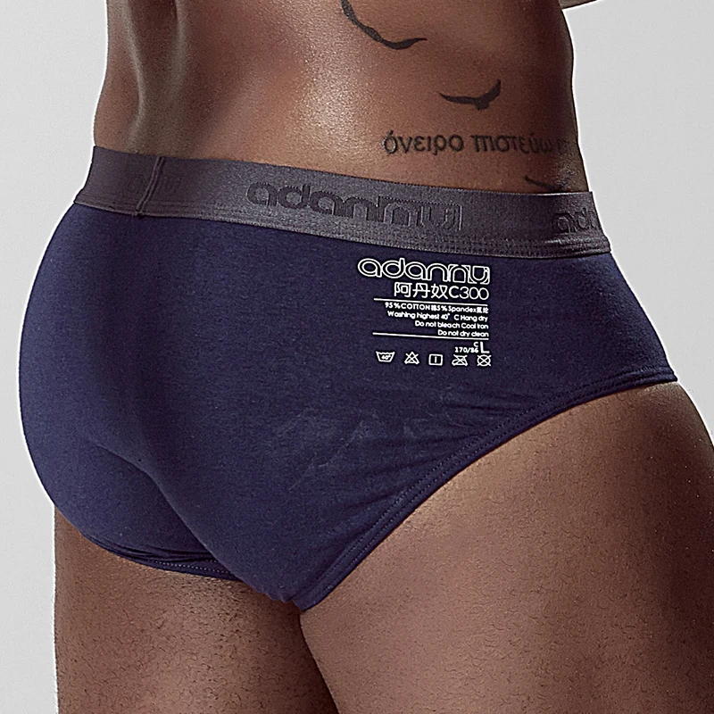 ADANNU Brand Men Underwear Boxer Modal Breathable Comfortable Underpants Male Panties Cueca Tanga Men Boxers Shorts Calzoncillo - Цвет: AD305-navyblue