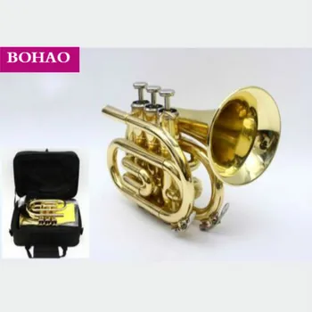 

Sell brass pocket trumpet professional with hard case