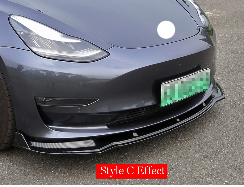 Для Tesla Model 3 Model3 Sedan- бампер для губ рассеиватель кузова Комплект нижний бампер спойлер Защитная крышка отделка автомобиля Стайлинг