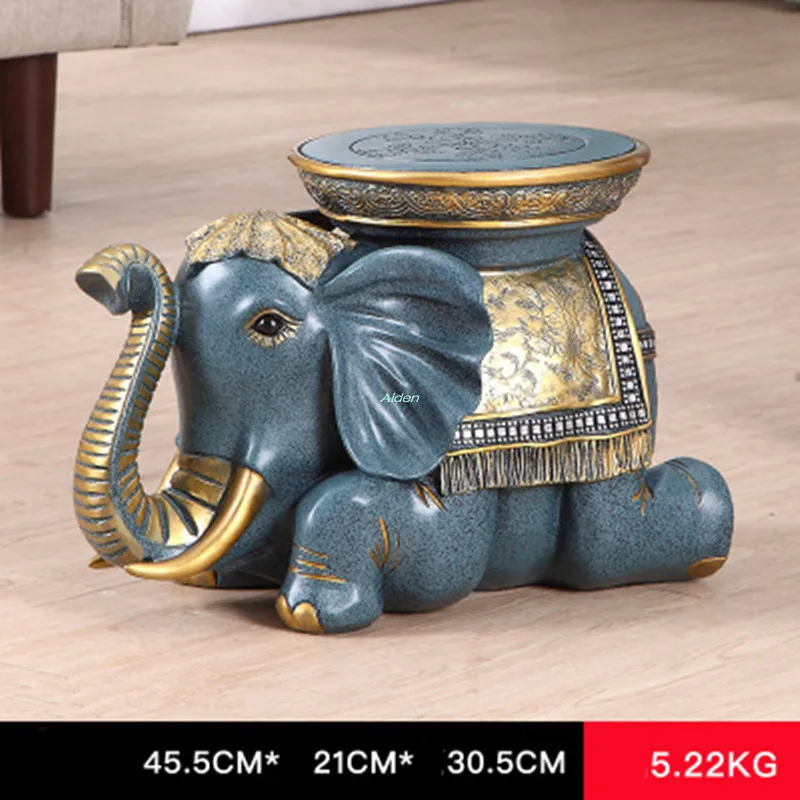 Золотой 1" Животное моделирование Elephantidae изменить обуви Скамья Многофункциональный стул для хранения стул домашние украшения Смола Z2489 - Цвет: Золотой