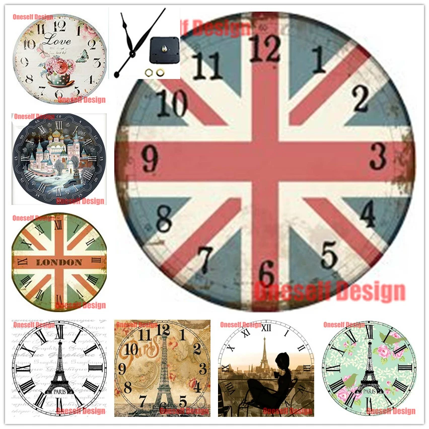 2020 top popular 5d diamond painting full set England clock mosaic sale embroidery square/round |