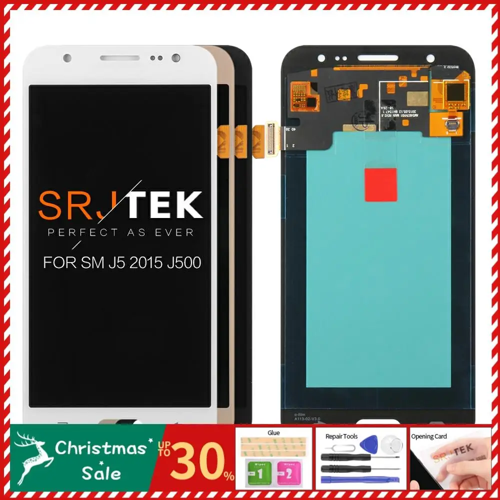 Протестированный супер AMOLED ЖК-для Samsung Galaxy J5 j500 J500F J500FN J500H J500M ЖК-дисплей сенсорный экран дигитайзер 20 контактов