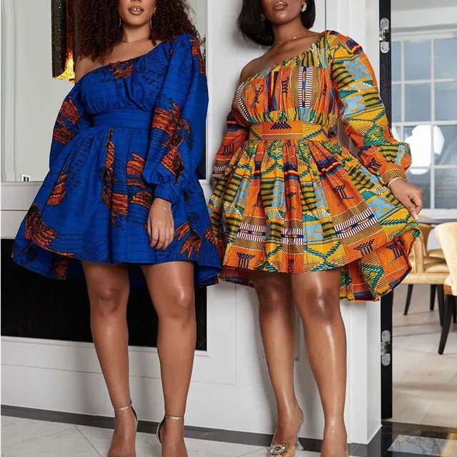 Aladei Tribal Print Africa Lady Dresses - Image 5