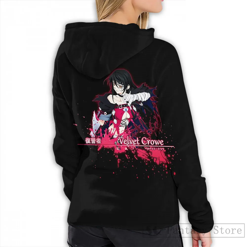 Мужские толстовки, свитшоты для женщин с забавным бархатным принтом Tales of Berseria, Повседневная Толстовка с капюшоном, Streatwear
