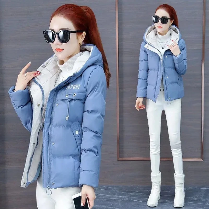 Thicken Down Cotton Jacket Women 2021 Winter Fashion Warm Hooded Parka  Short Casual Female Plus Size Cotton-Padded Clothes Coat - AliExpress