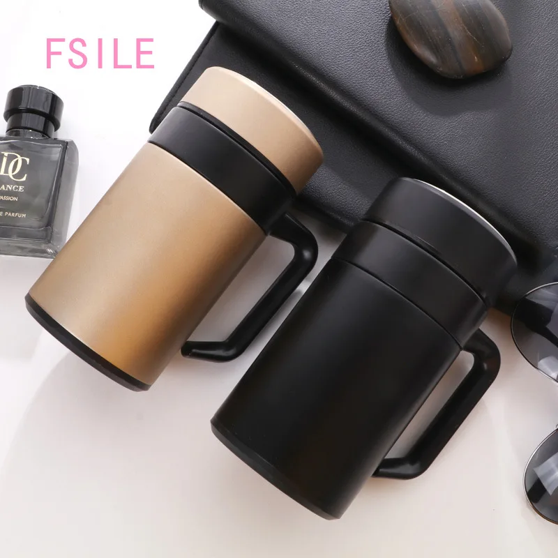 

304 Stainless Steel Insulation Cup Tea Office Water Cup with Handle Tea Leak Male and Female Business Travel Gym Sports Bottle