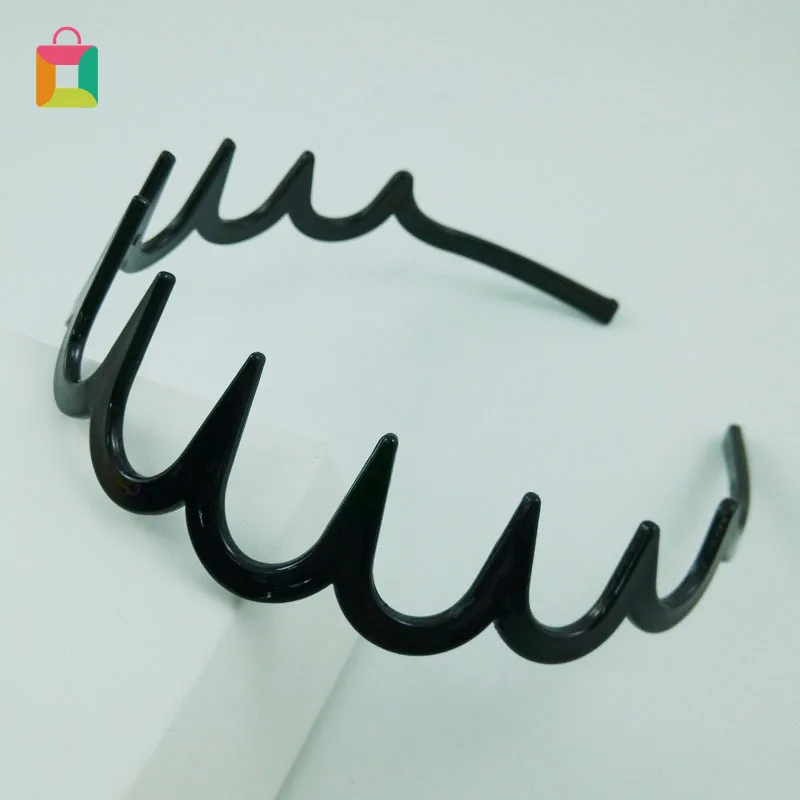 

Women's Black Invisible Hair Band Plastic Hair Band Hair Hand Hair Band Holder Buckle Crown Comb Hair Clip Glittery