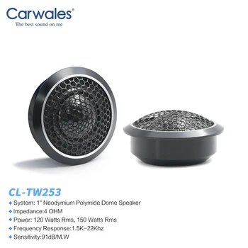 

Carwales Car Super Tweeter Speakers 4 Ohms Mini Dome Hifi Tweeter Para Auto Tweeter De Alta Fidelidad 1 Inch High Quality 2019