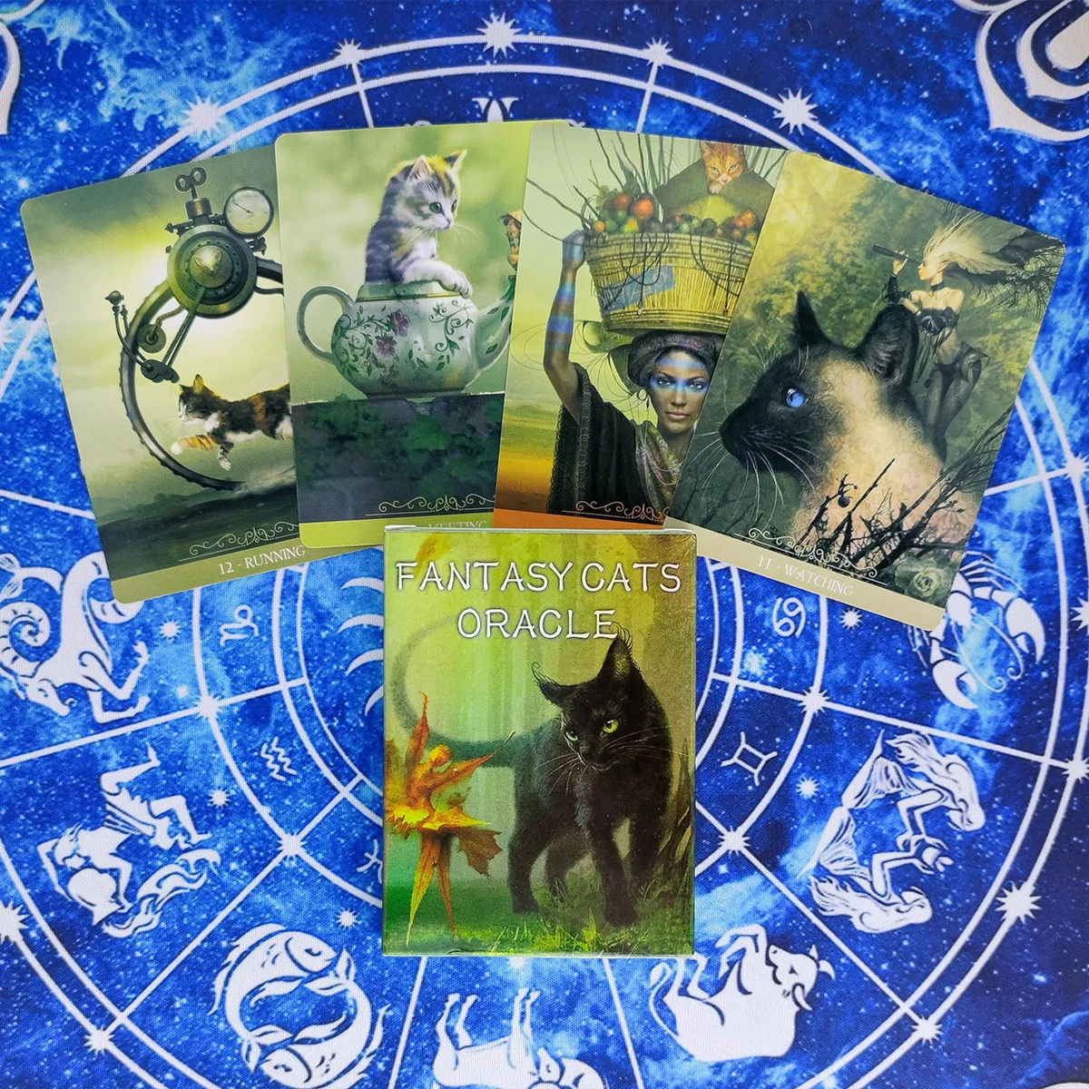 New Fantasy Cats Oracle Tarot Cards Divination Deck Entertainment Parties Board Game Support drop shipping 23 Pcs/Box | Спорт и