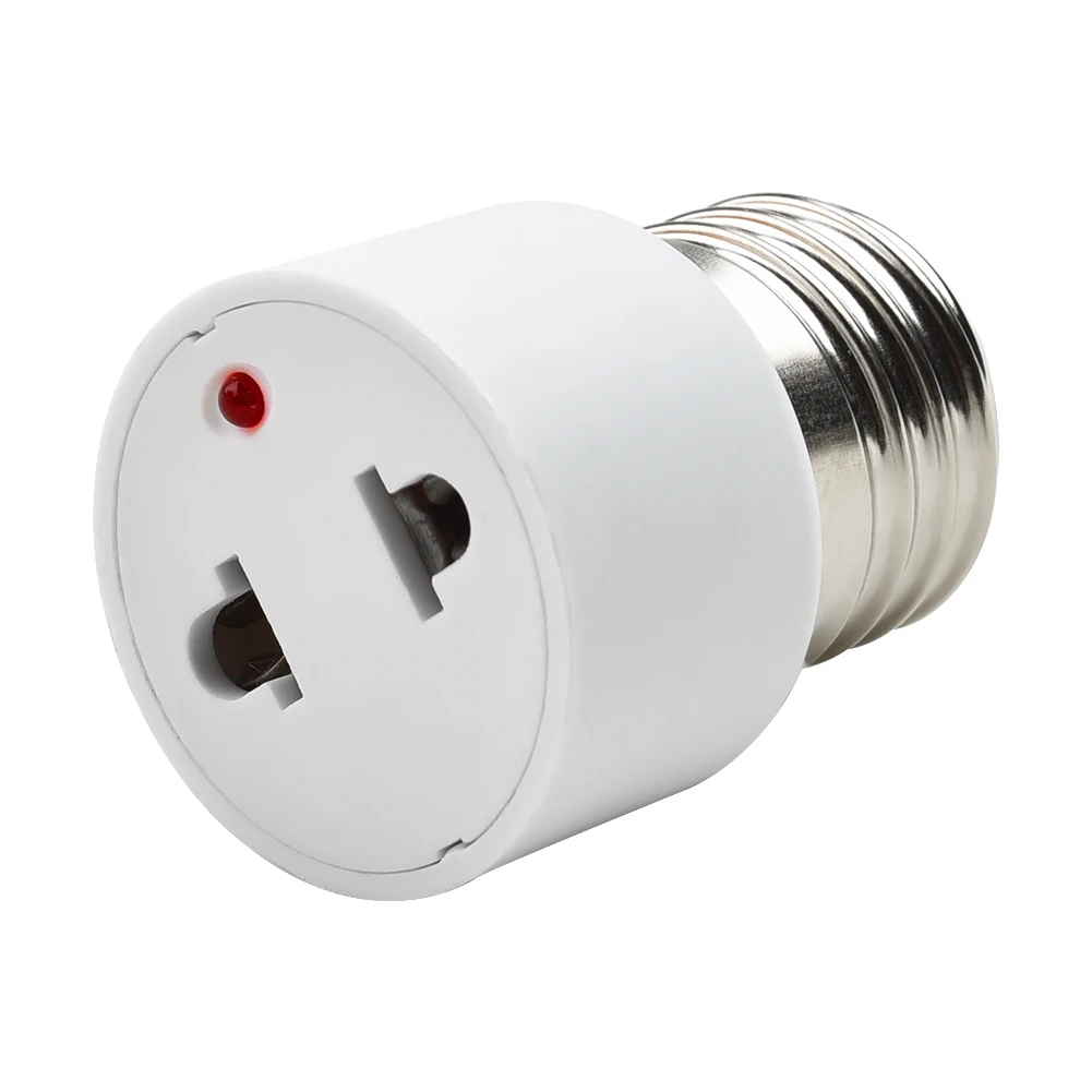 Wall Plug-in Screw Base Light Bulb E27 Adaptor US EU Plug Lamp Socket Holder EP 