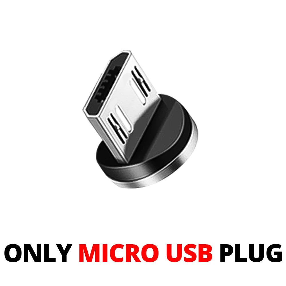 ANMONE Магнитный кабель Micro usb type C Магнитный зарядный кабель для iPhone huawei samsung Android мобильный телефон 2 м кабель - Цвет: Micro Plug No Wire