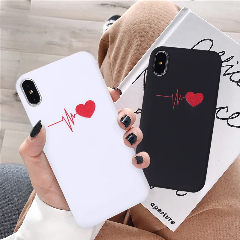 JAMULAR милыми любящими сердцами парный чехол для влюбленных iPhone 11 Pro 12 X XS MAX XR 7 8 SE2