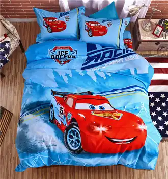 

3D Winter Bed Linens McQueen Cars Bedding Twin Size Quilt Duvet Covers for Kids Bedroom Decor Queen Bedspread Girl's Baby Home