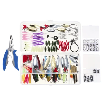 

232PCS Fishing Lures Tackle Mixed Hard Baits Soft Popper Crankbait VIB Topwater Floating Fishing Lures Hooks Kit Set